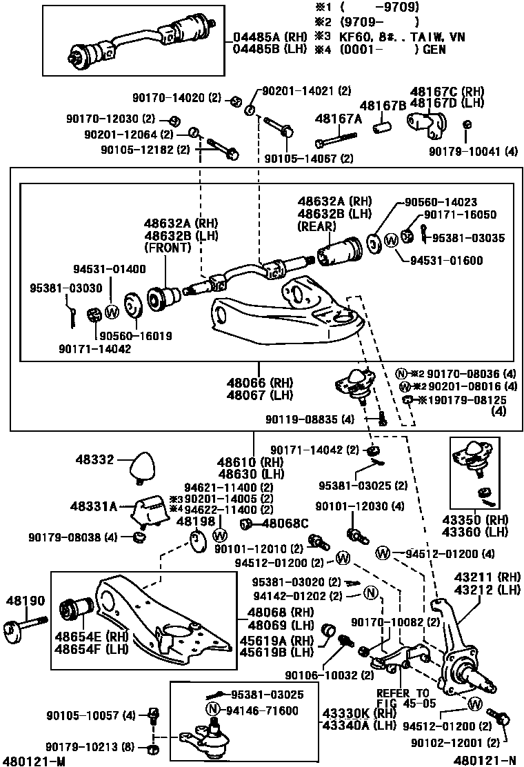 4802 — FRONT AXLE ARM & STEERING KNUCKLE