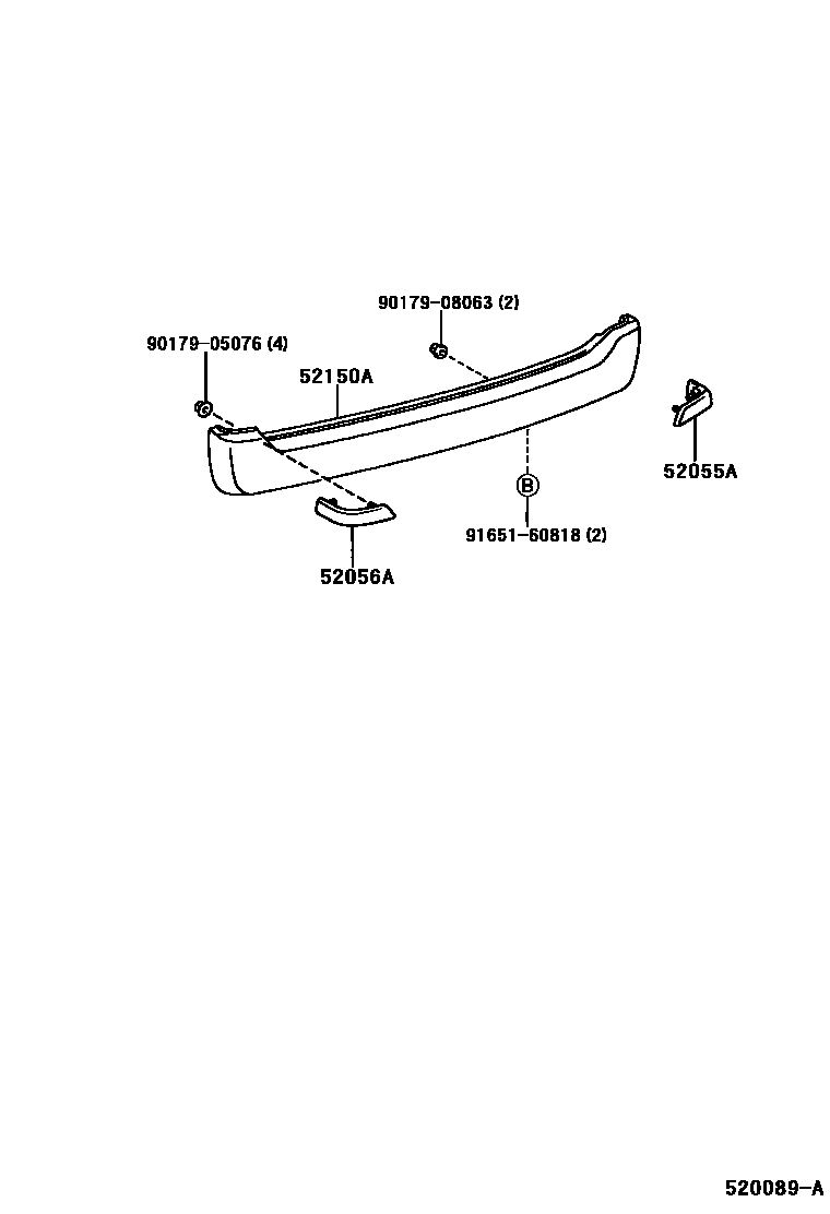 5253 — REAR BUMPER & BUMPER STAY