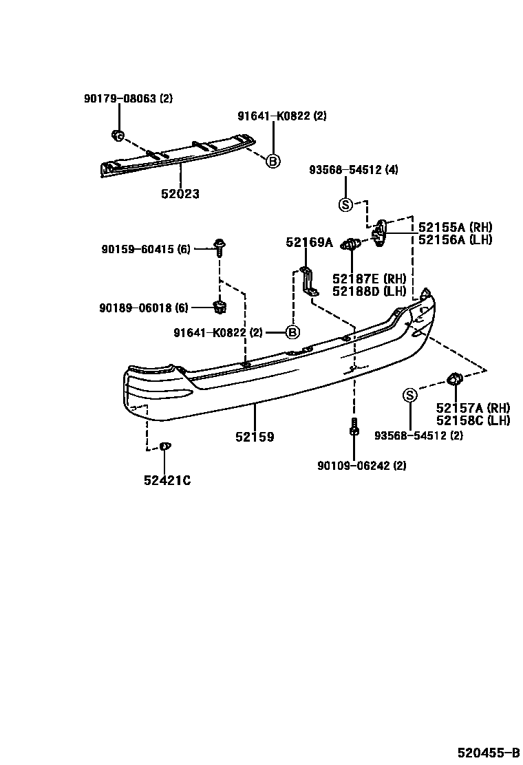 5253 — REAR BUMPER & BUMPER STAY