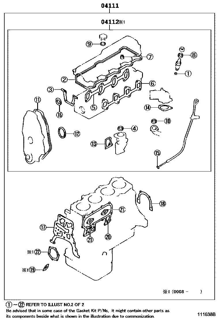 1103 — ENGINE OVERHAUL GASKET KIT