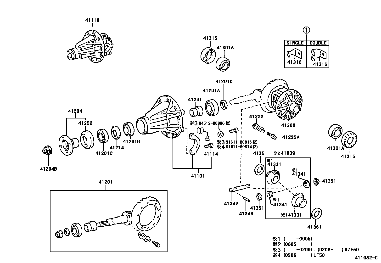 4101 — REAR AXLE HOUSING & DIFFERENTIAL