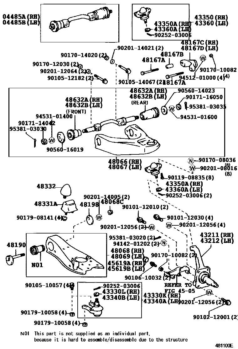 4802 — FRONT AXLE ARM & STEERING KNUCKLE