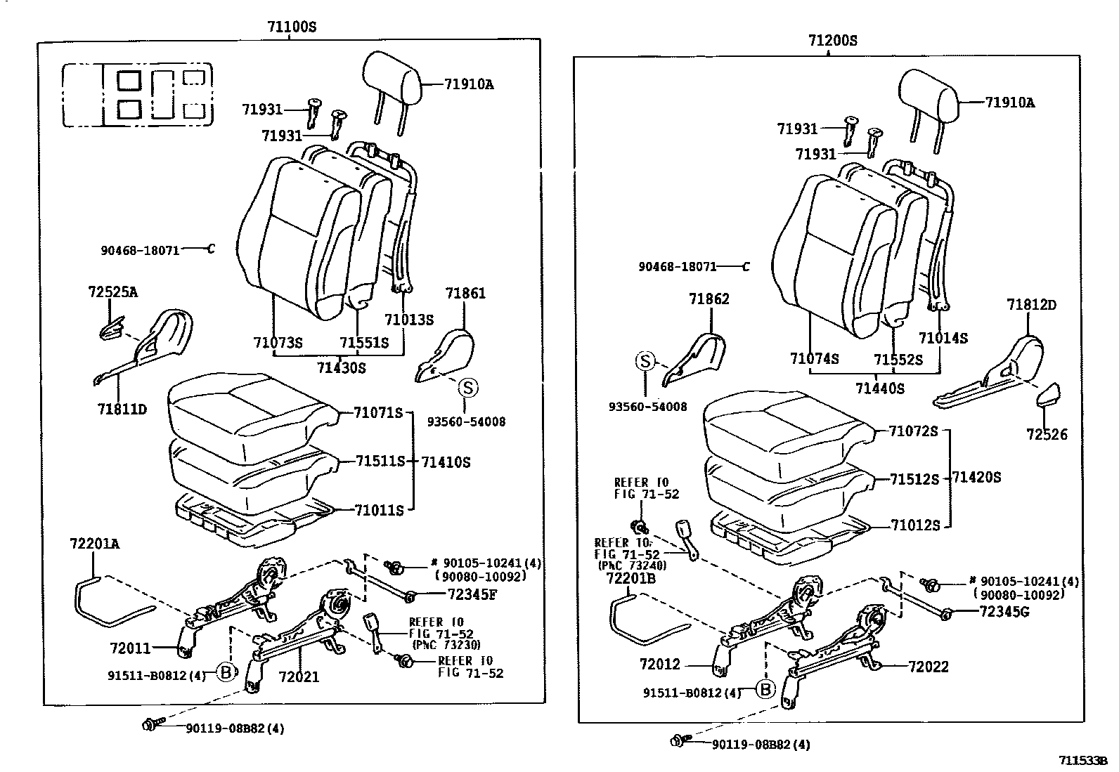 7151 — SEAT & SEAT TRACK