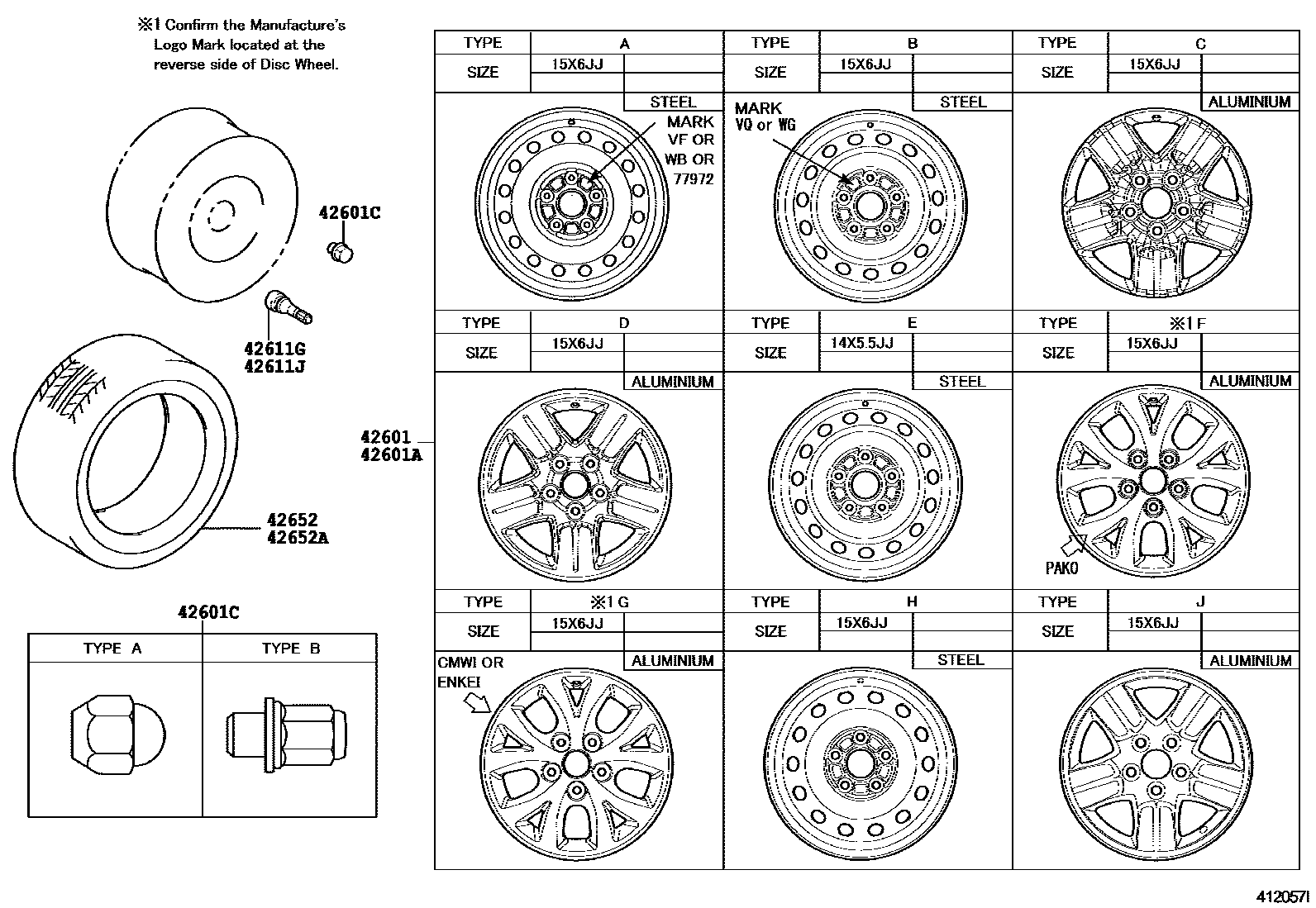 4103 — DISC WHEEL & WHEEL CAP