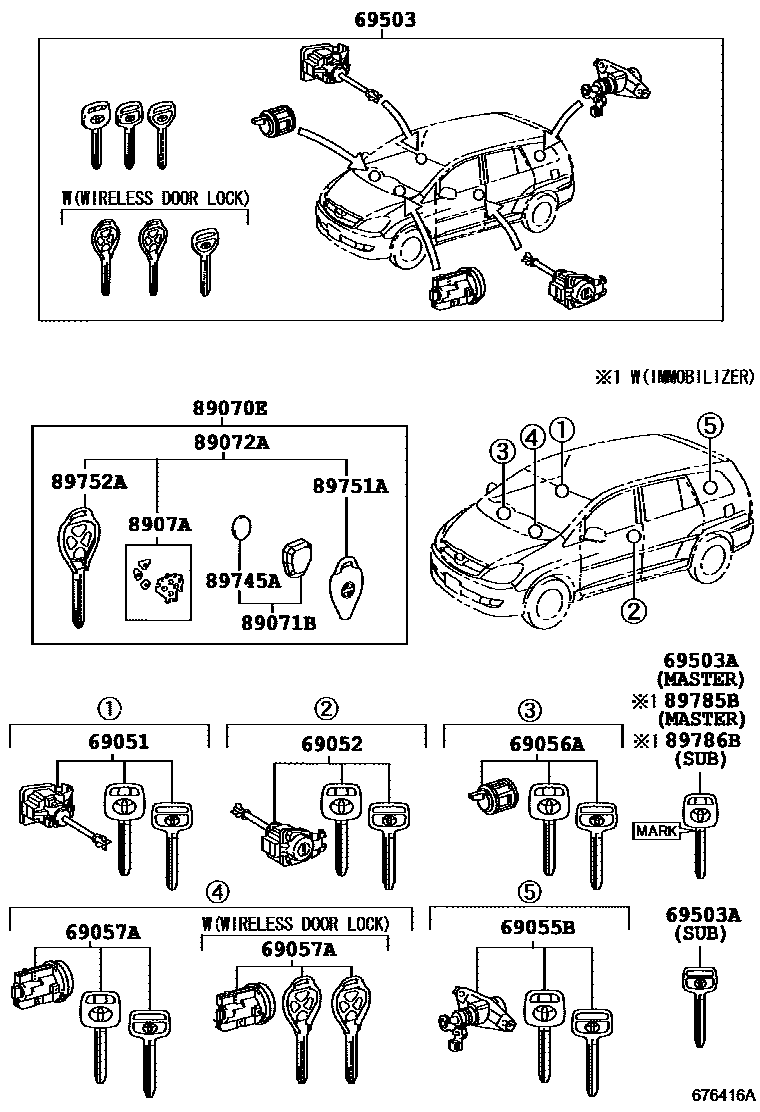 6765 — LOCK CYLINDER SET