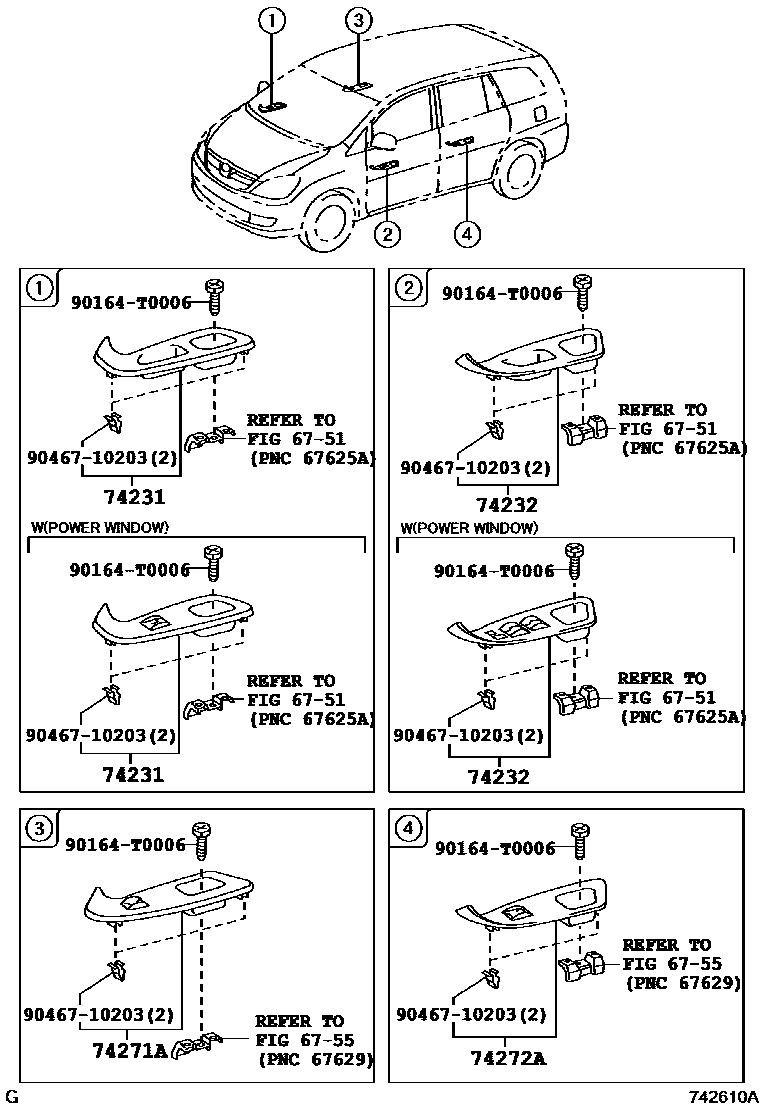 7451 — ARMREST & VISOR