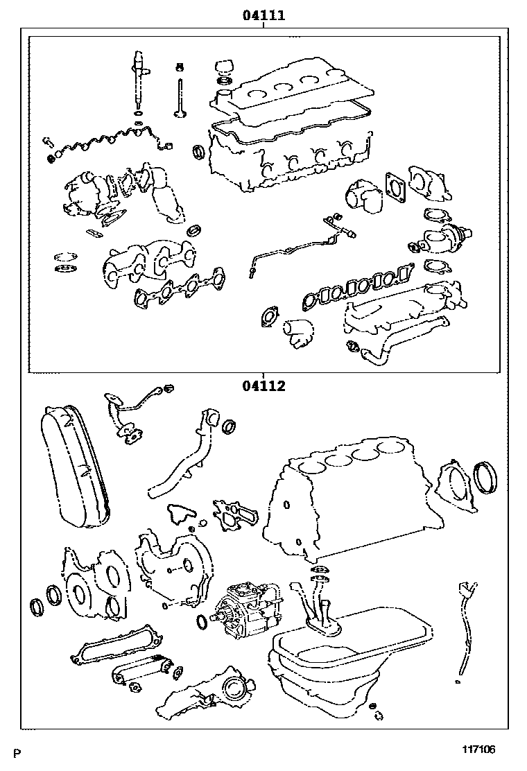1103 — ENGINE OVERHAUL GASKET KIT