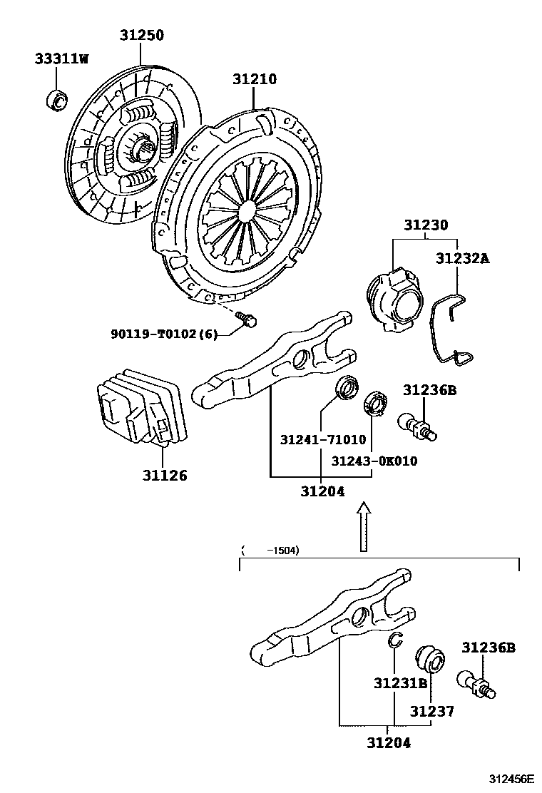 3101 — CLUTCH & RELEASE FORK