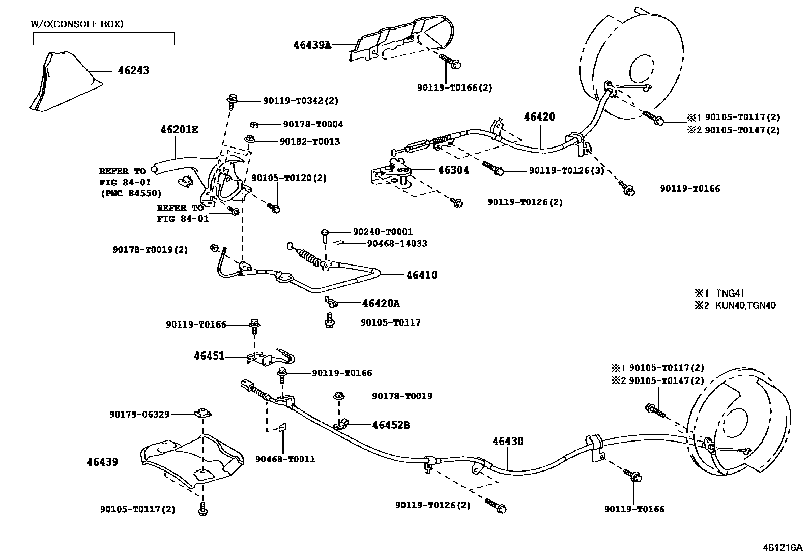 4601 — PARKING BRAKE & CABLE