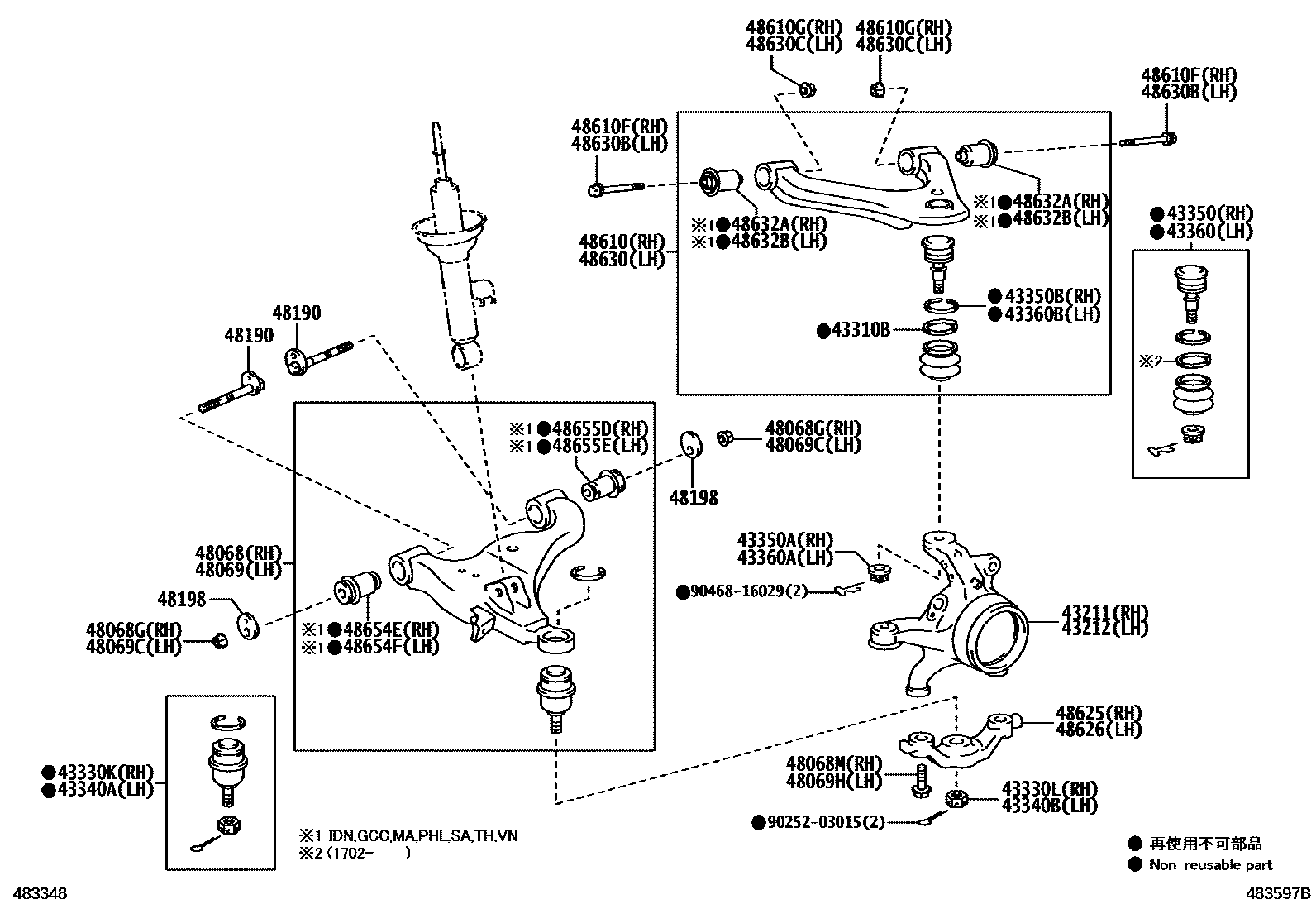 4802 — FRONT AXLE ARM & STEERING KNUCKLE