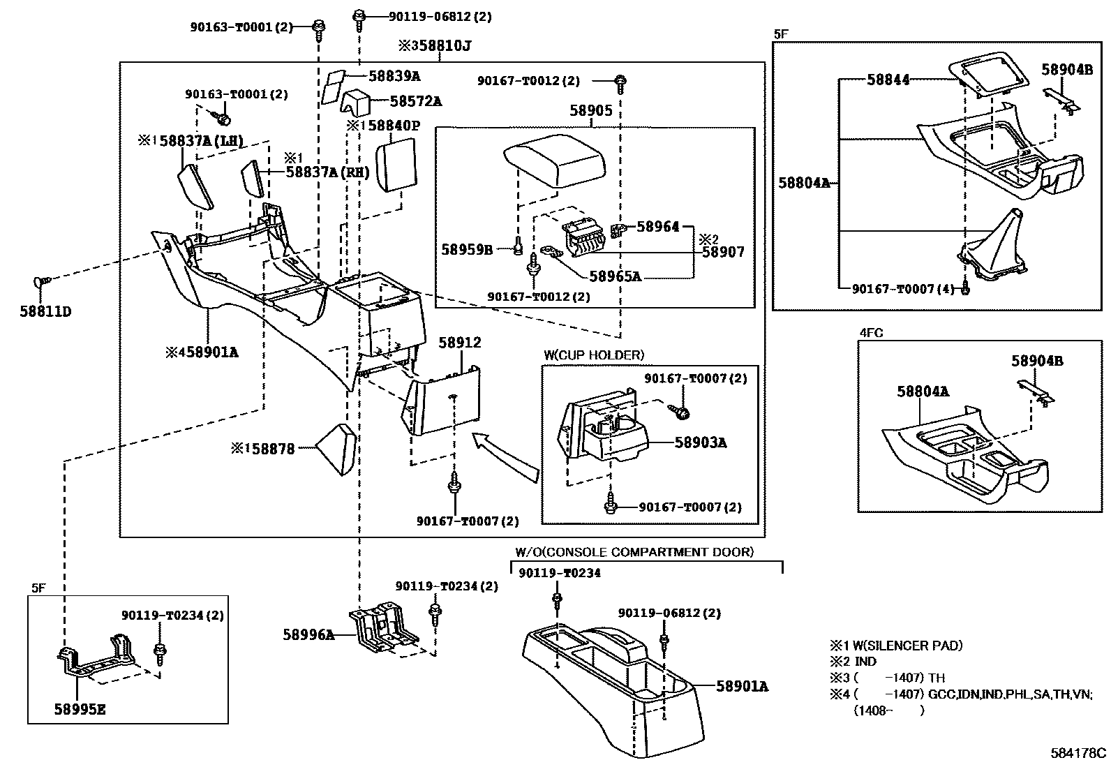 5855 — CONSOLE BOX & BRACKET