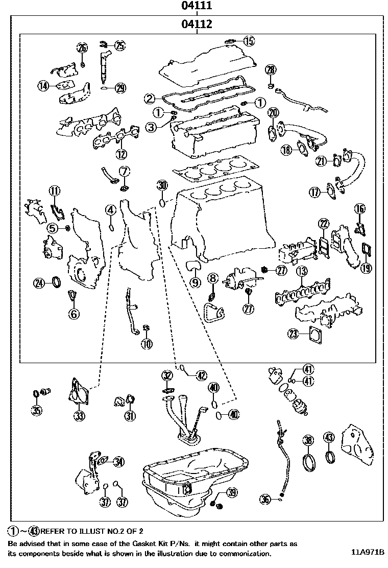 1103 — ENGINE OVERHAUL GASKET KIT