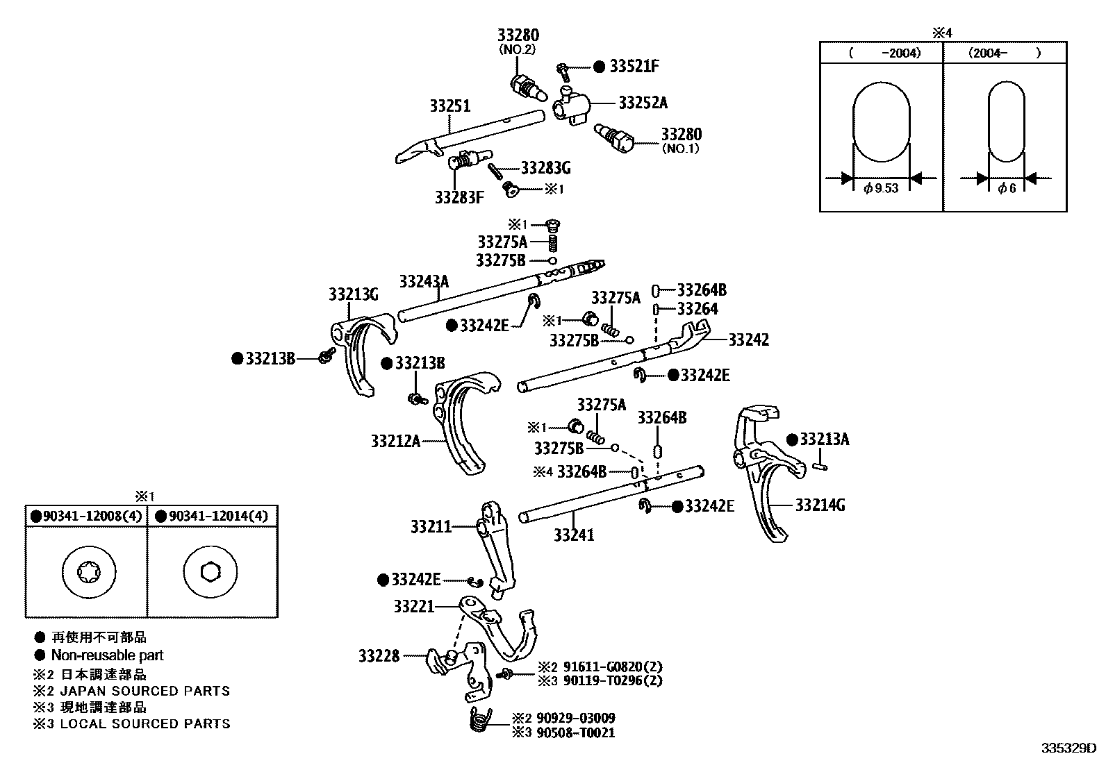 3307 — GEAR SHIFT FORK & LEVER SHAFT (MTM)