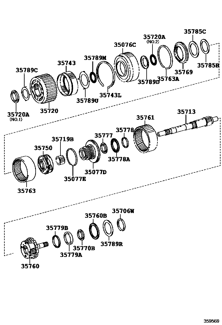 3510 — PLANETARY GEAR, REVERSE PISTON & COUNTER GEAR(ATM)