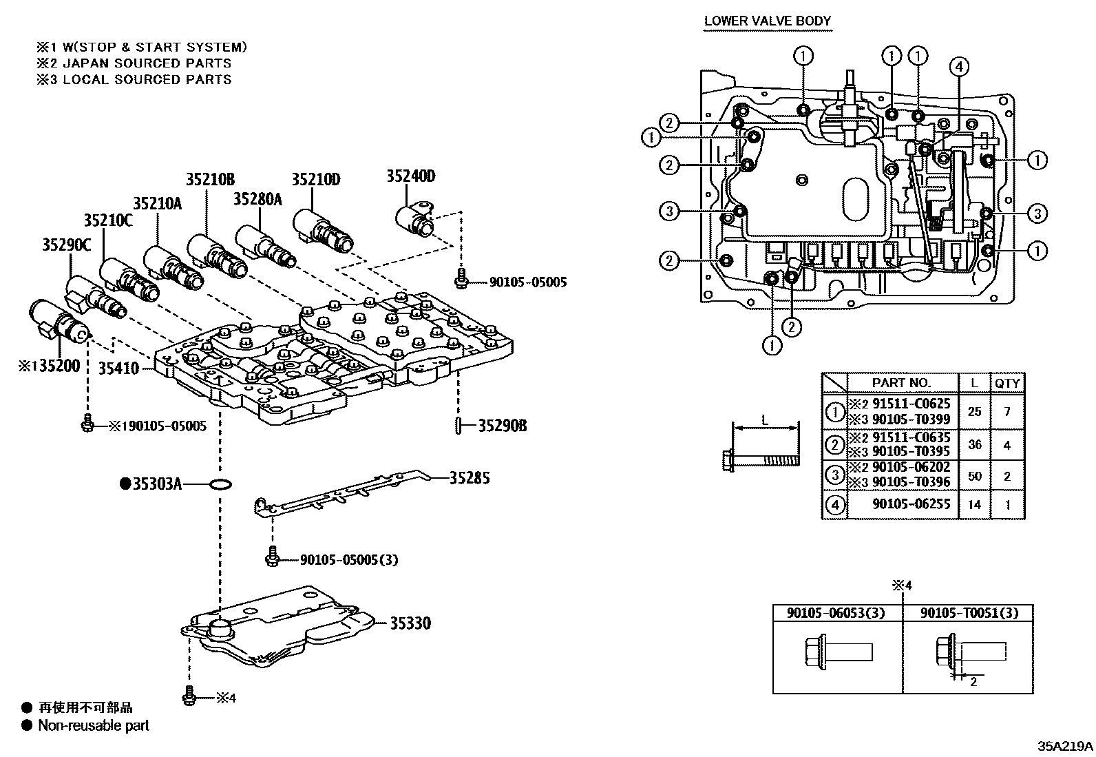 3512 — VALVE BODY & OIL STRAINER (ATM)