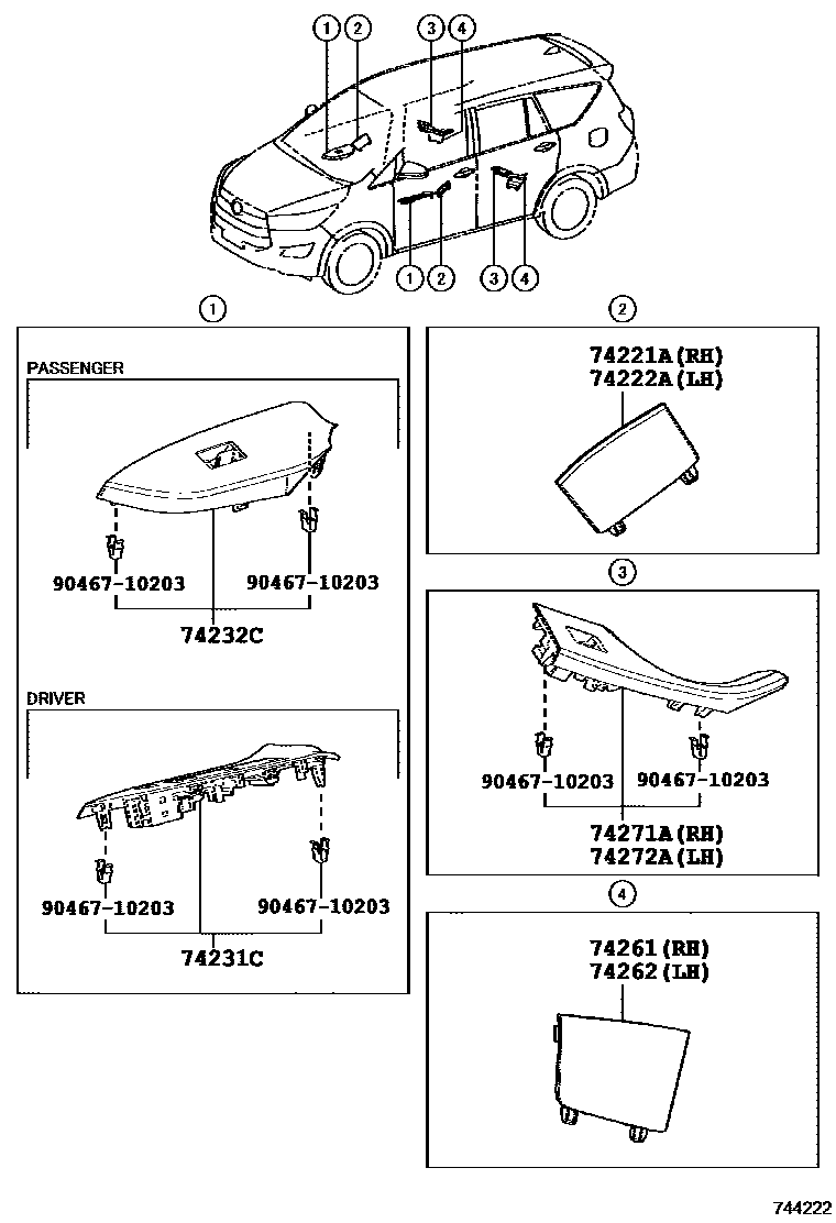 7451 — ARMREST & VISOR