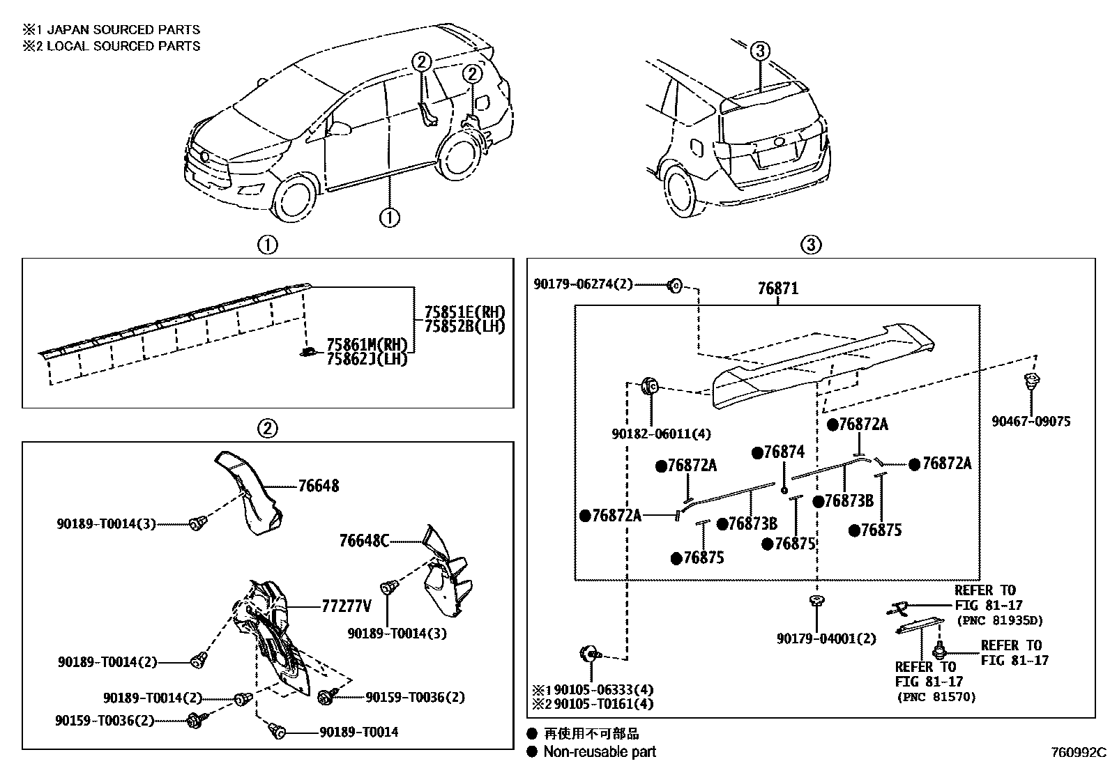 7652 — SPOILER & SIDE MUDGUARD