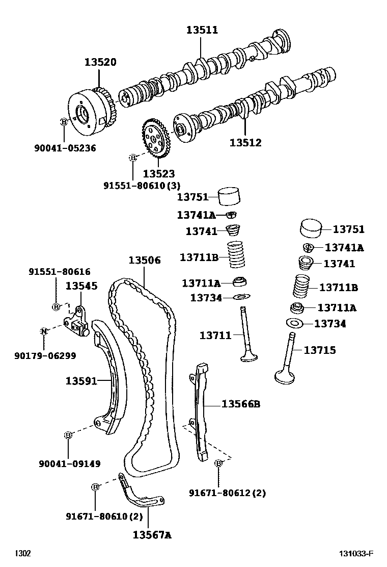 1302 — CAMSHAFT & VALVE