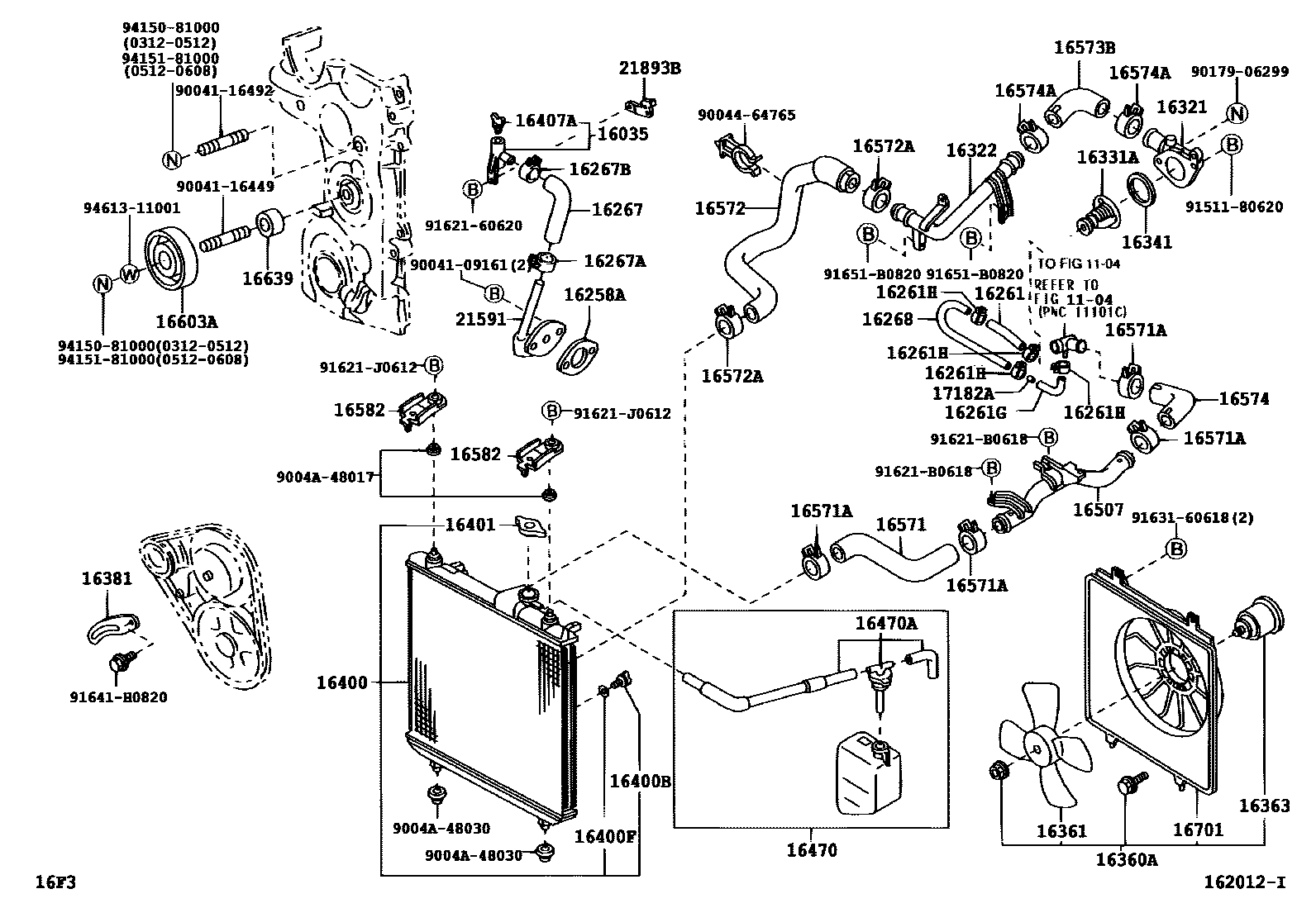 1603 — RADIATOR & WATER OUTLET