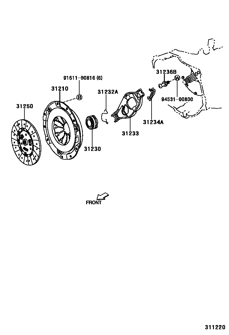 3101 — CLUTCH & RELEASE FORK