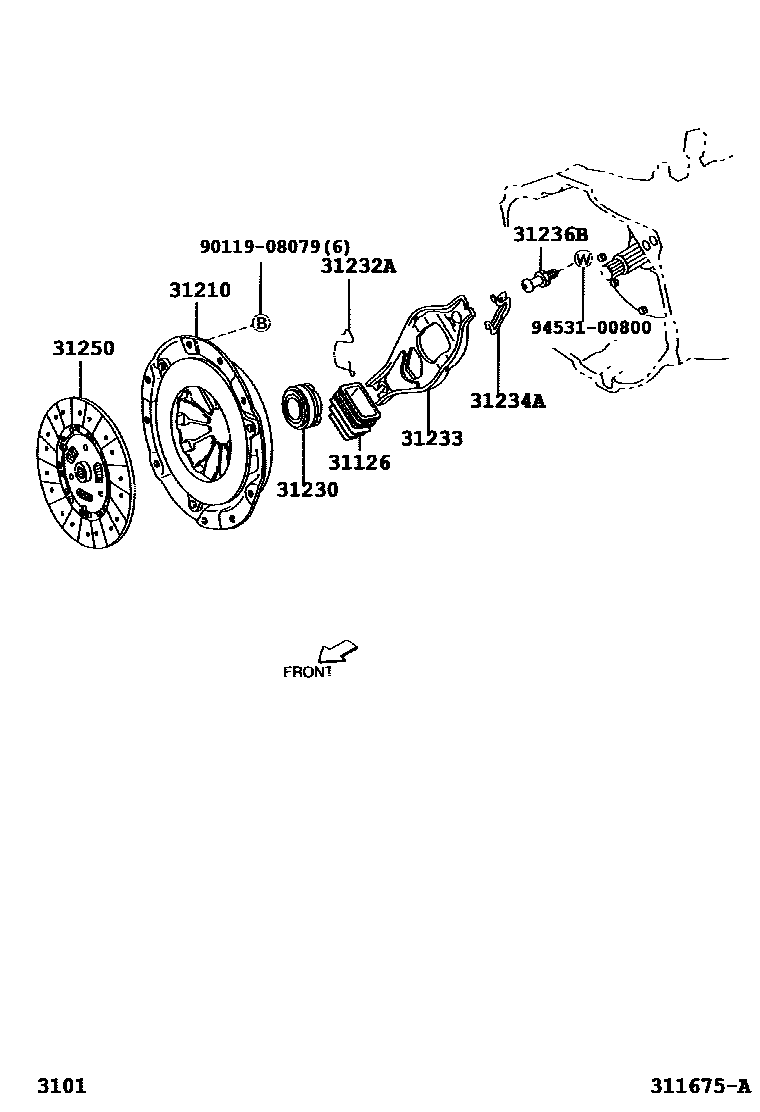 3101 — CLUTCH & RELEASE FORK