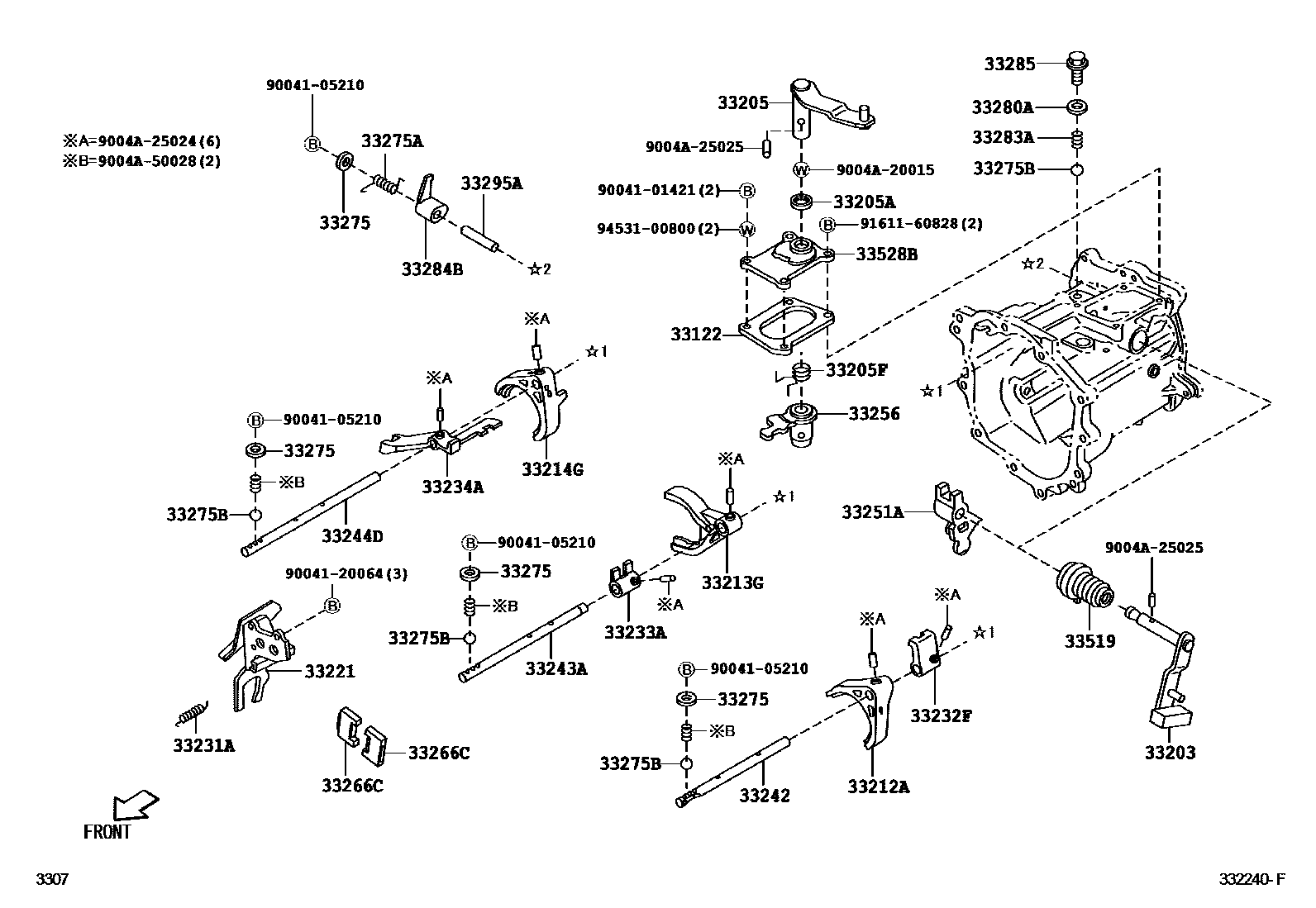 3307 — GEAR SHIFT FORK & LEVER SHAFT (MTM)