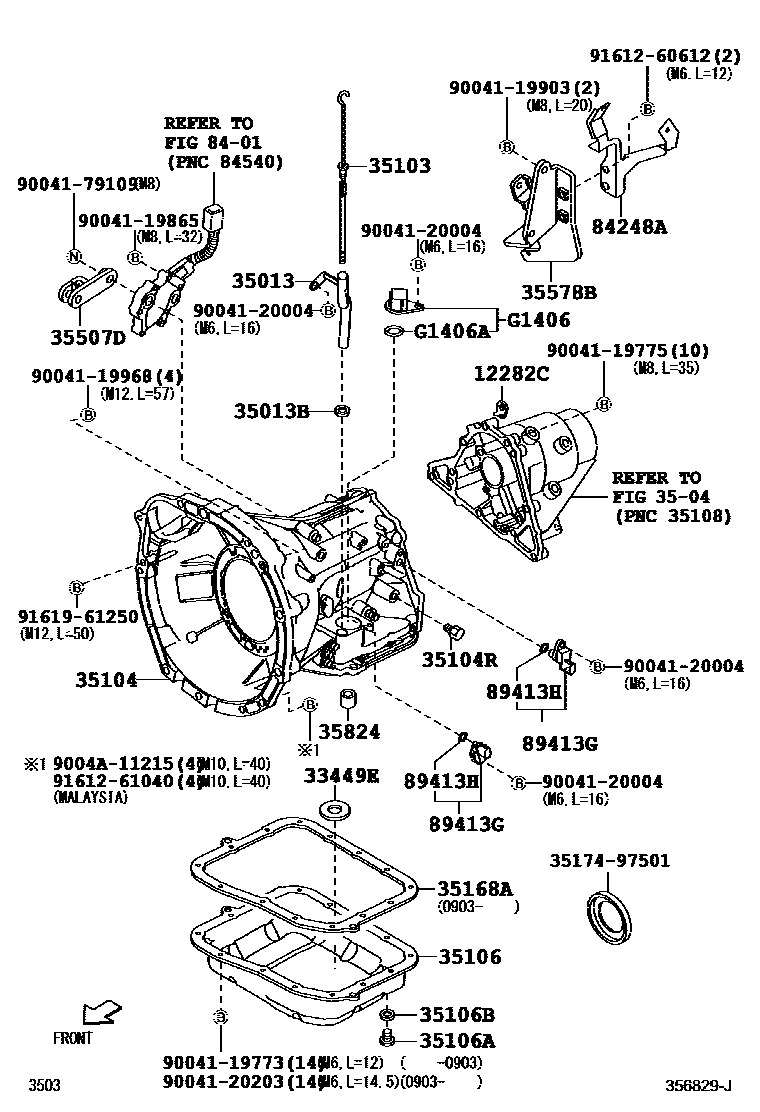 3503 — TRANSMISSION CASE & OIL PAN (ATM)