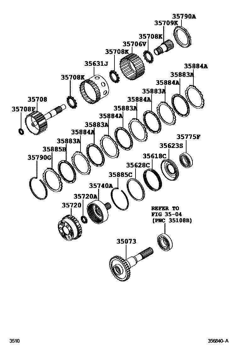 3510 — PLANETARY GEAR, REVERSE PISTON & COUNTER GEAR(ATM)