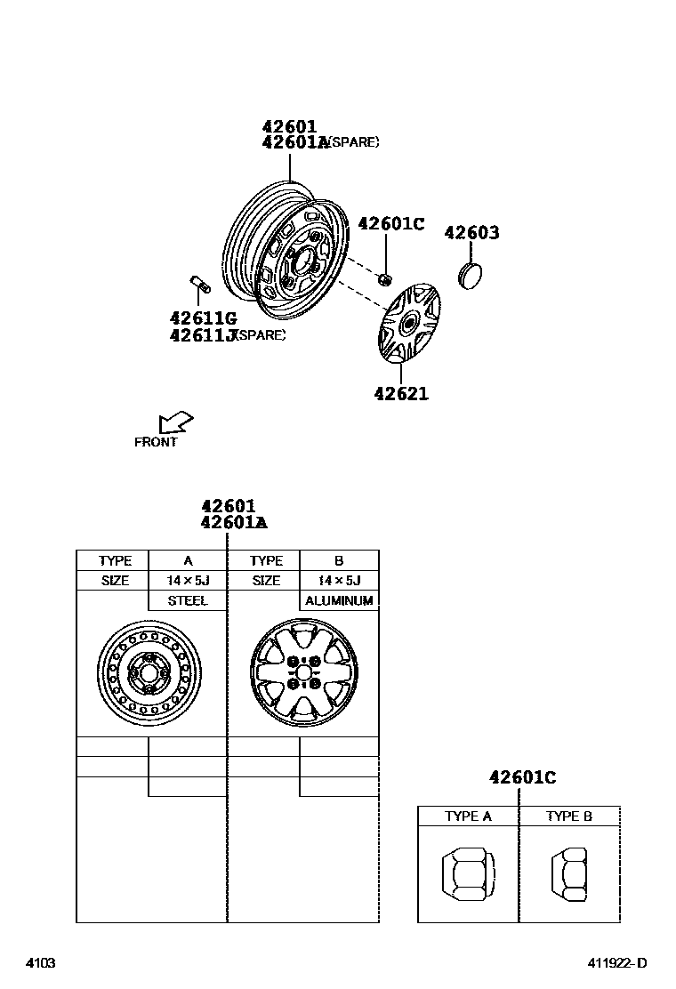 4103 — DISC WHEEL & WHEEL CAP