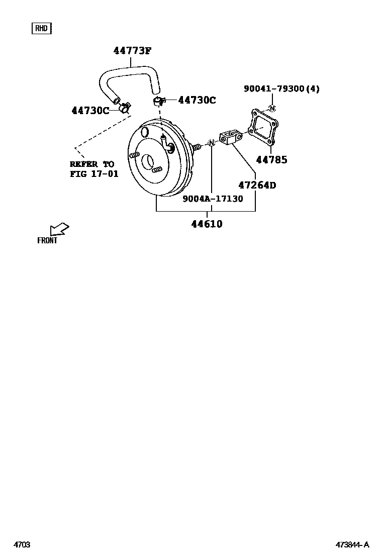 4703 — BRAKE BOOSTER & VACUUM TUBE
