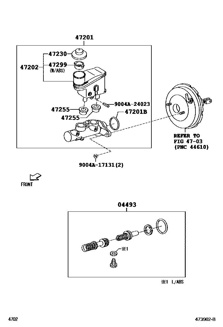 4702 — BRAKE MASTER CYLINDER