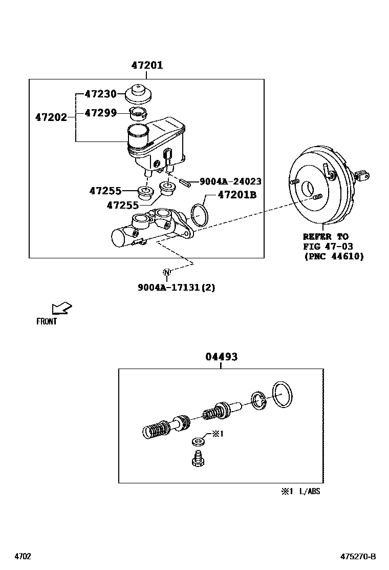 4702 — BRAKE MASTER CYLINDER
