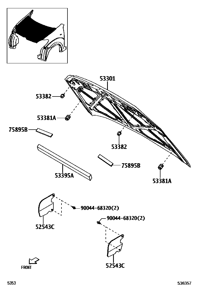 5353 — HOOD & FRONT FENDER