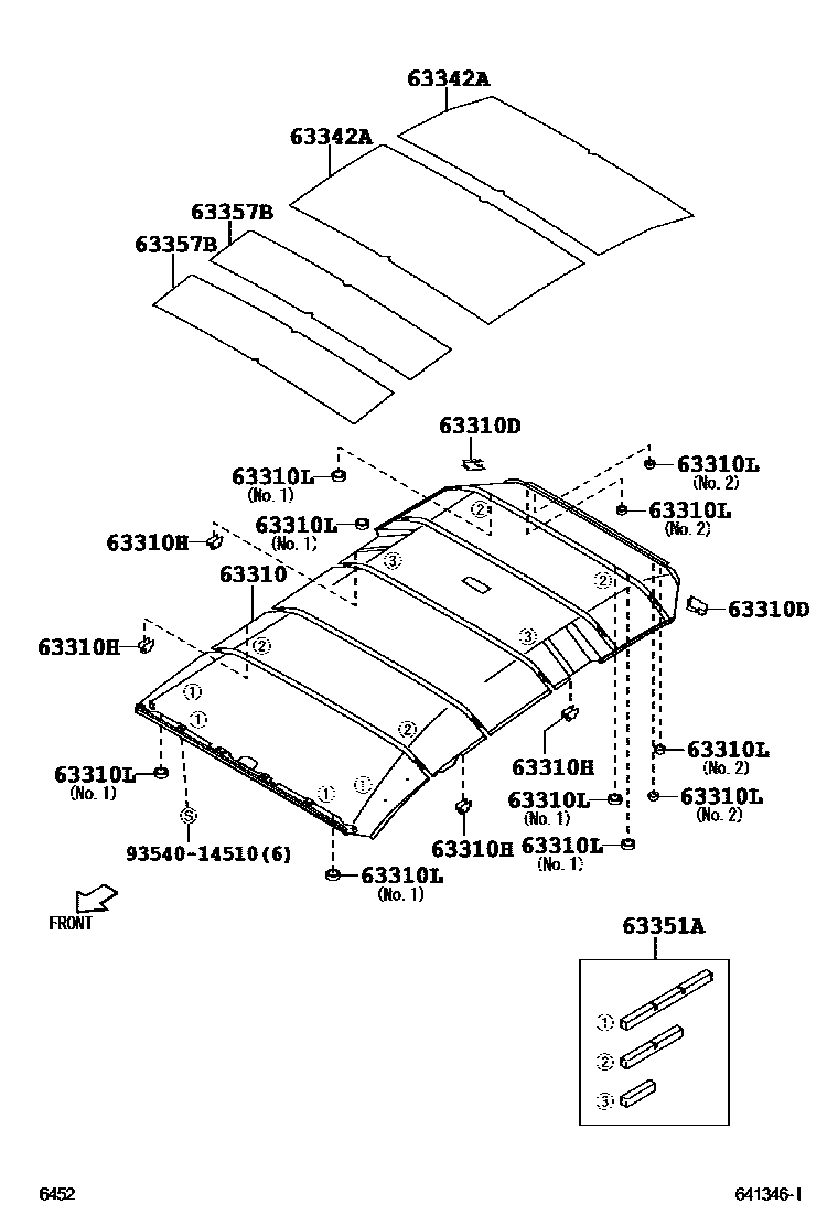 6452 — ROOF HEADLINING & SILENCER PAD