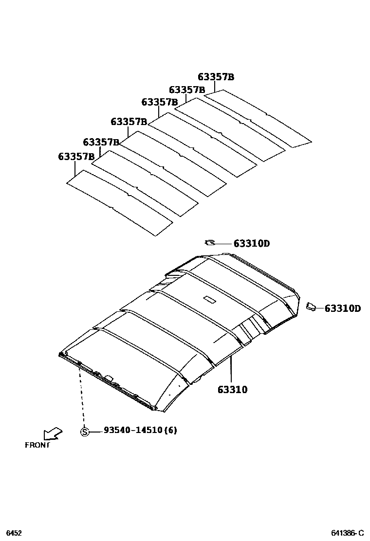 6452 — ROOF HEADLINING & SILENCER PAD