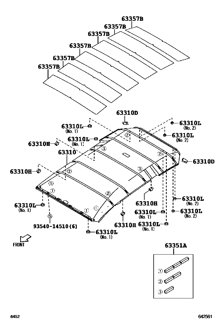 6452 — ROOF HEADLINING & SILENCER PAD