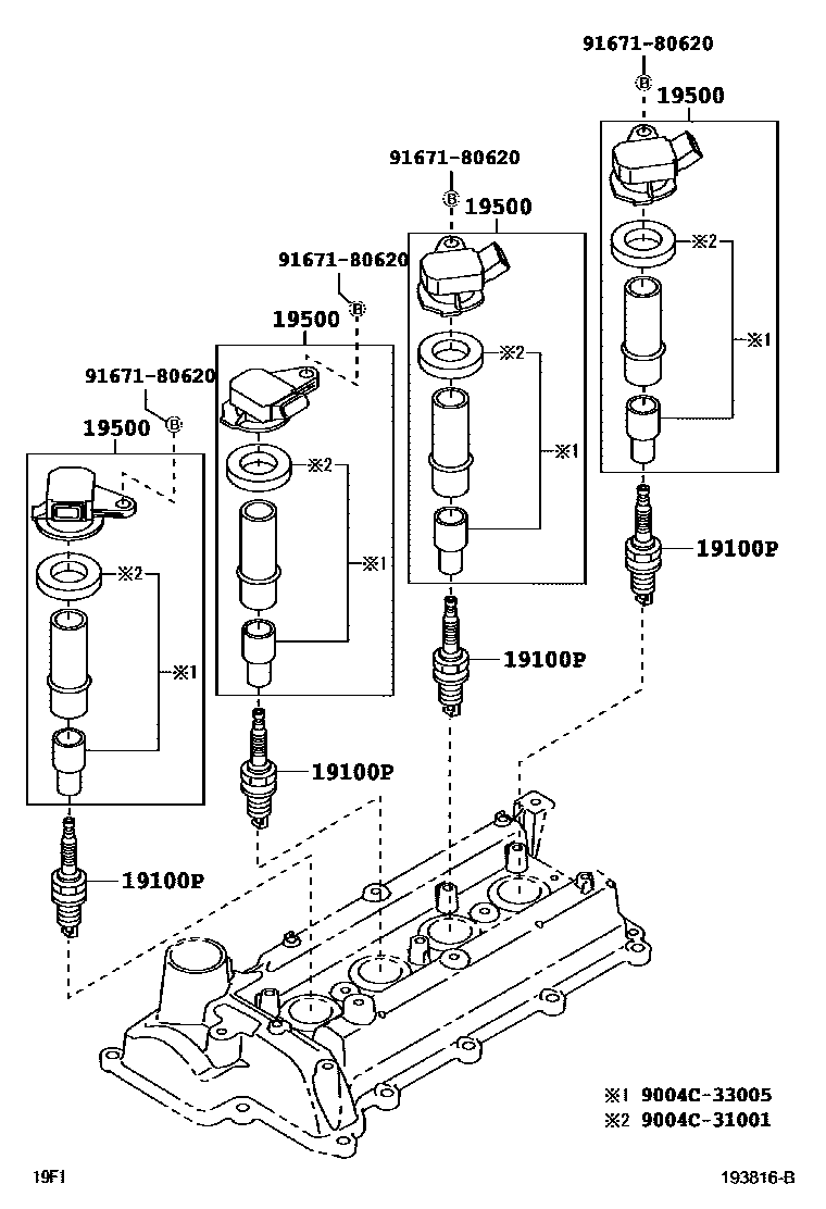 1901 — IGNITION COIL & SPARK PLUG / GLOW PLUG