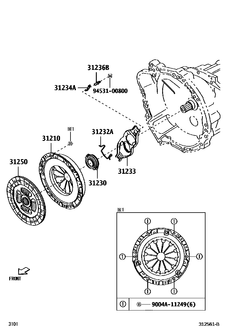3101 — CLUTCH & RELEASE FORK