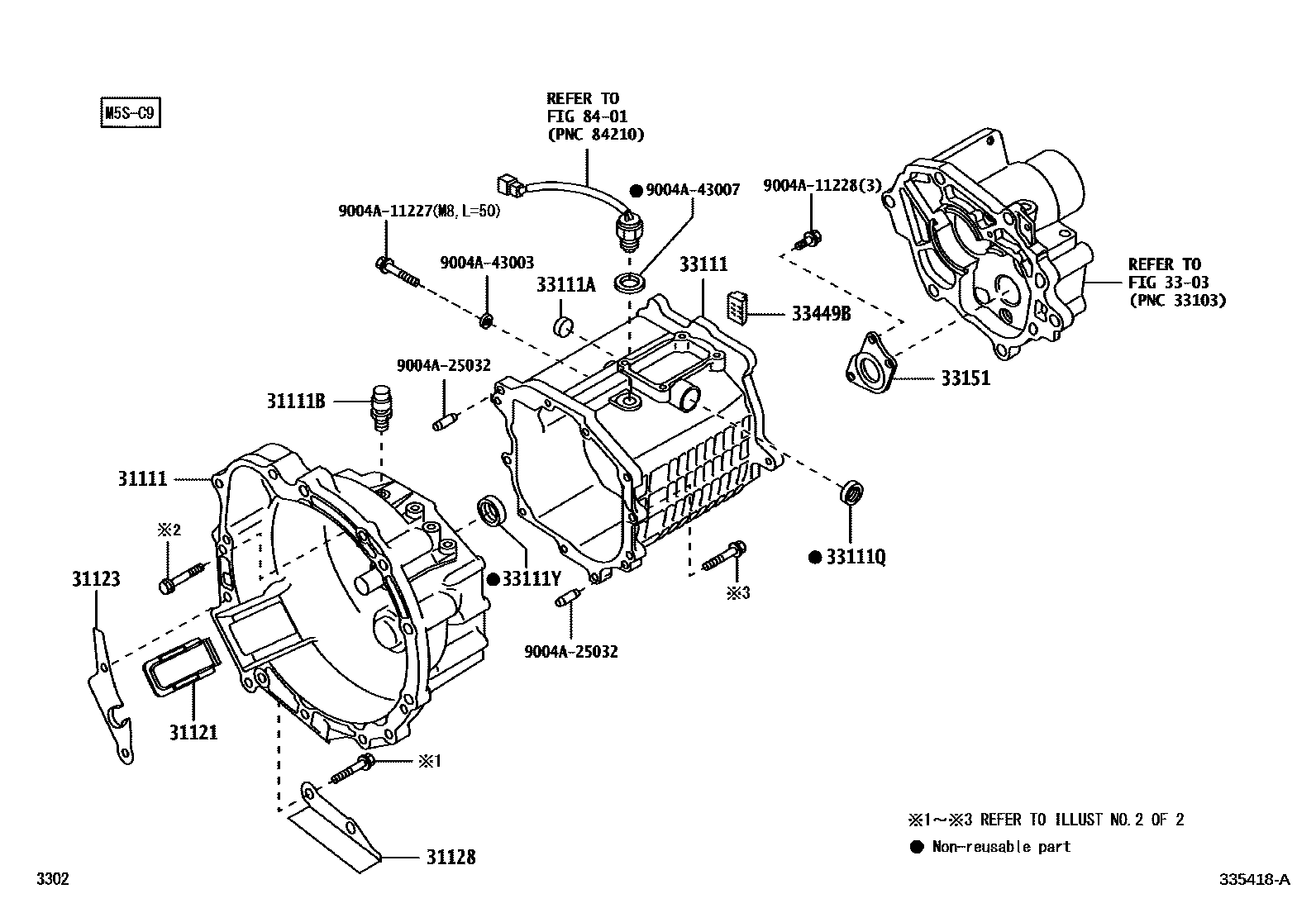 3302 — CLUTCH HOUSING & TRANSMISSION CASE (MTM)