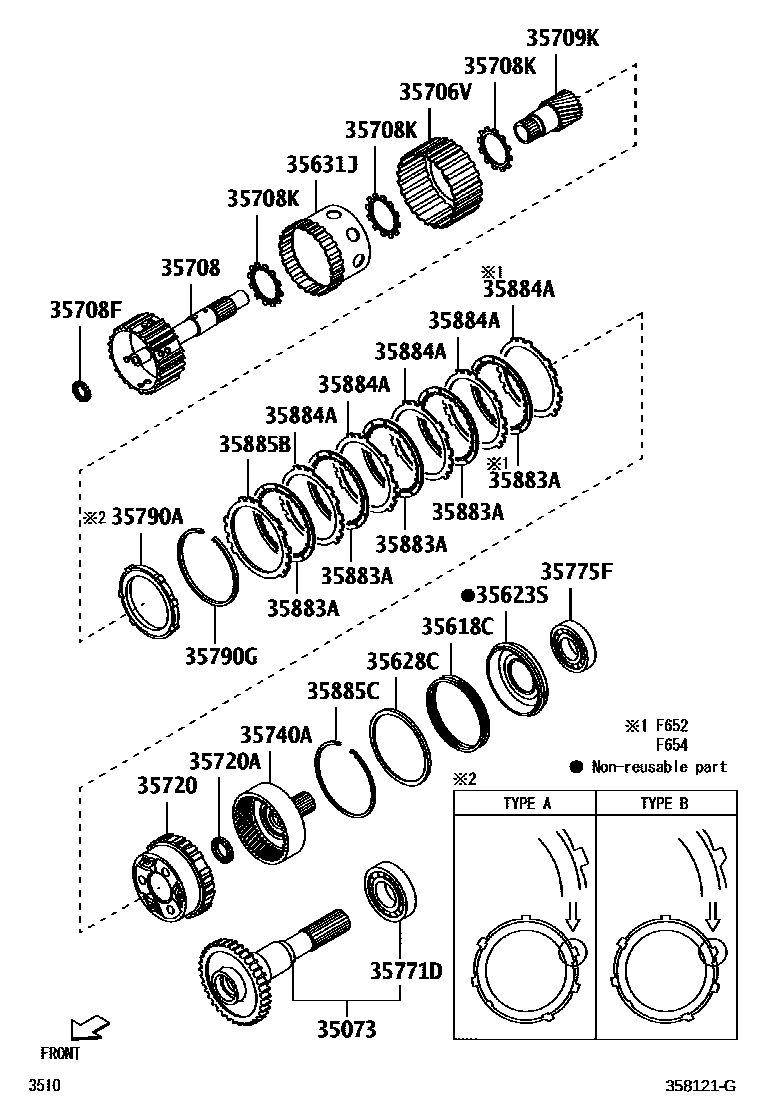 3510 — PLANETARY GEAR, REVERSE PISTON & COUNTER GEAR(ATM)
