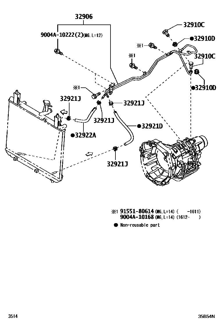 3514 — OIL COOLER & TUBE (ATM)