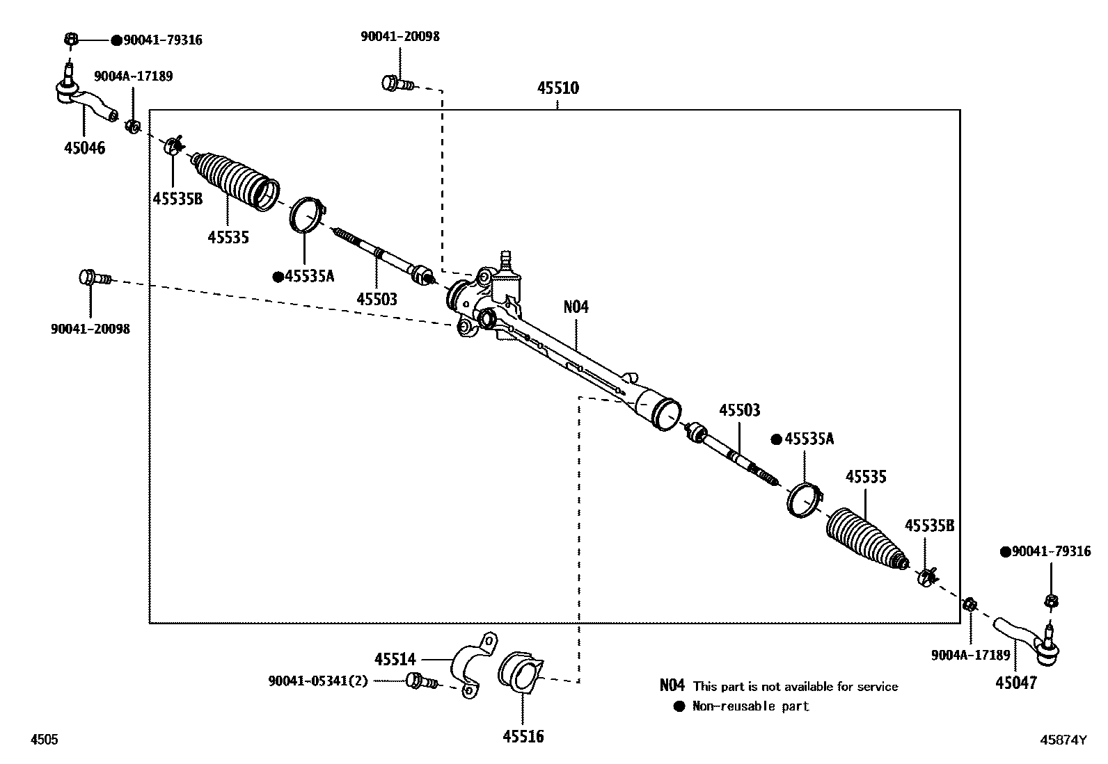 4505 — FRONT STEERING GEAR & LINK