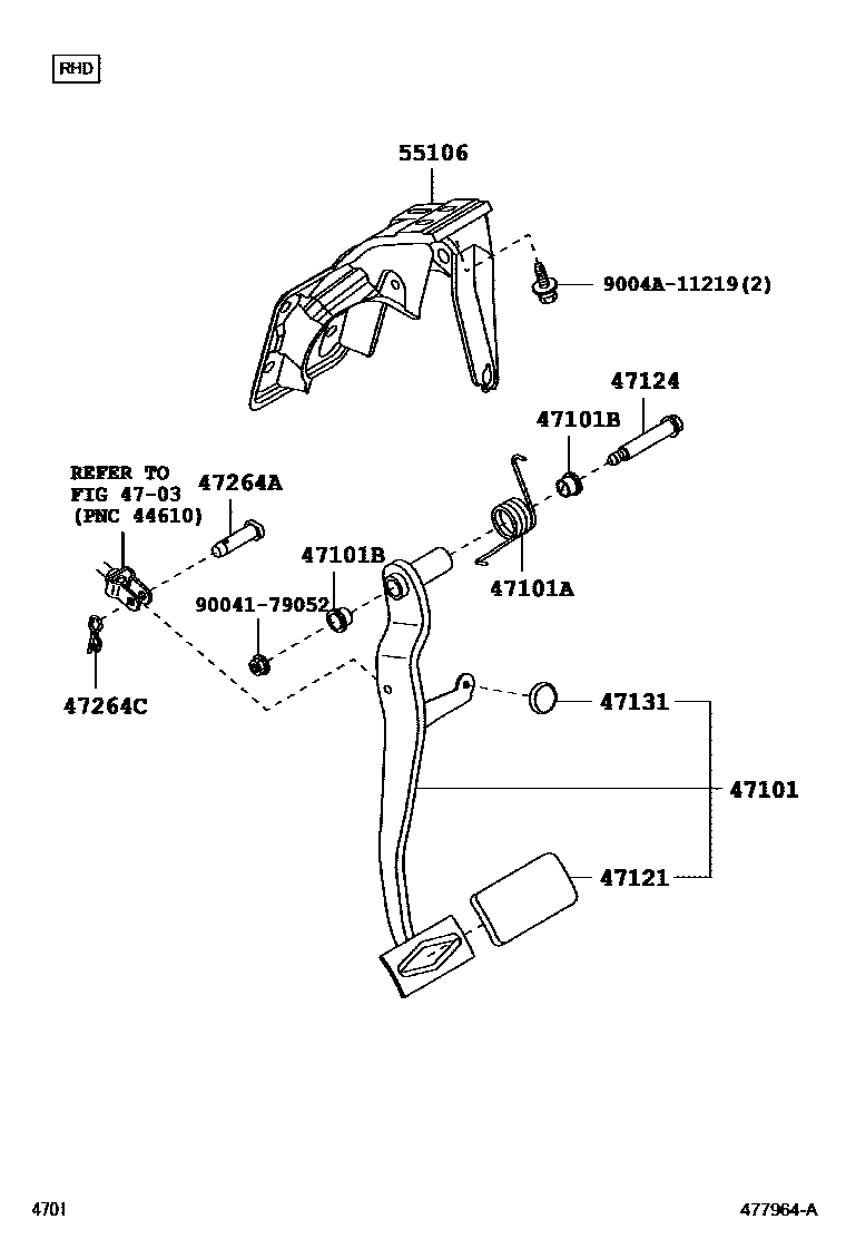 4701 — BRAKE PEDAL & BRACKET