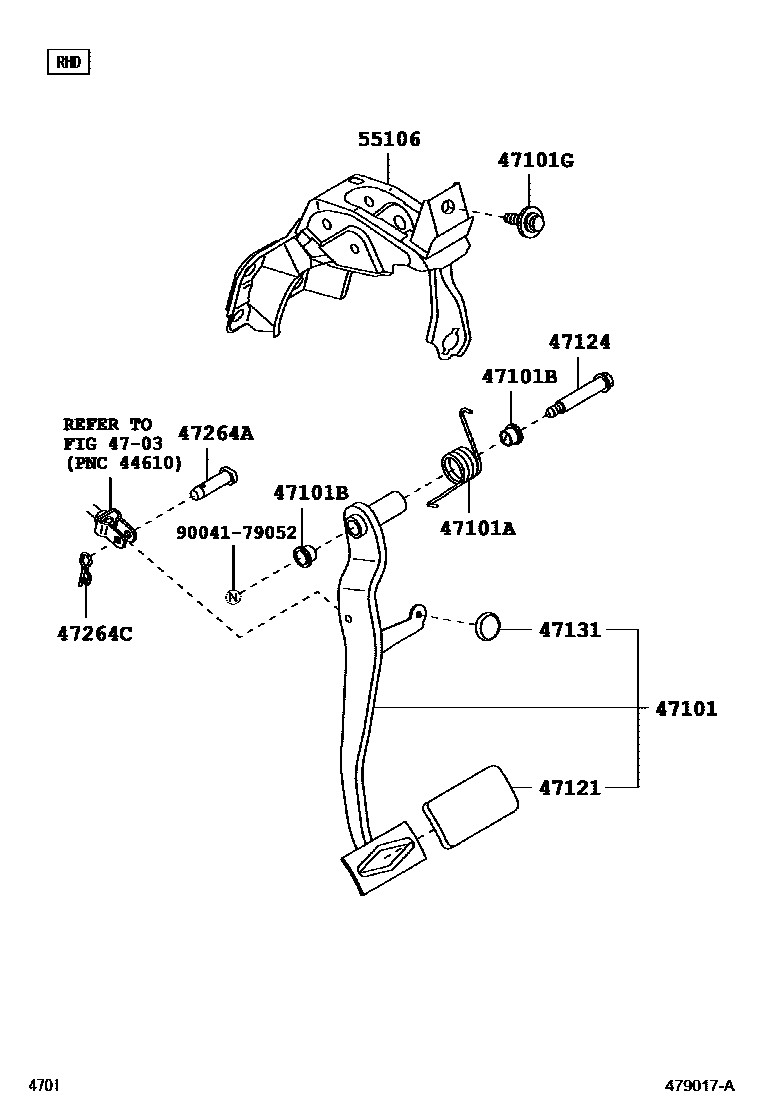 4701 — BRAKE PEDAL & BRACKET