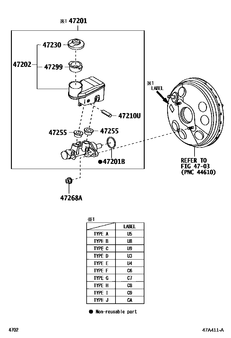 4702 — BRAKE MASTER CYLINDER