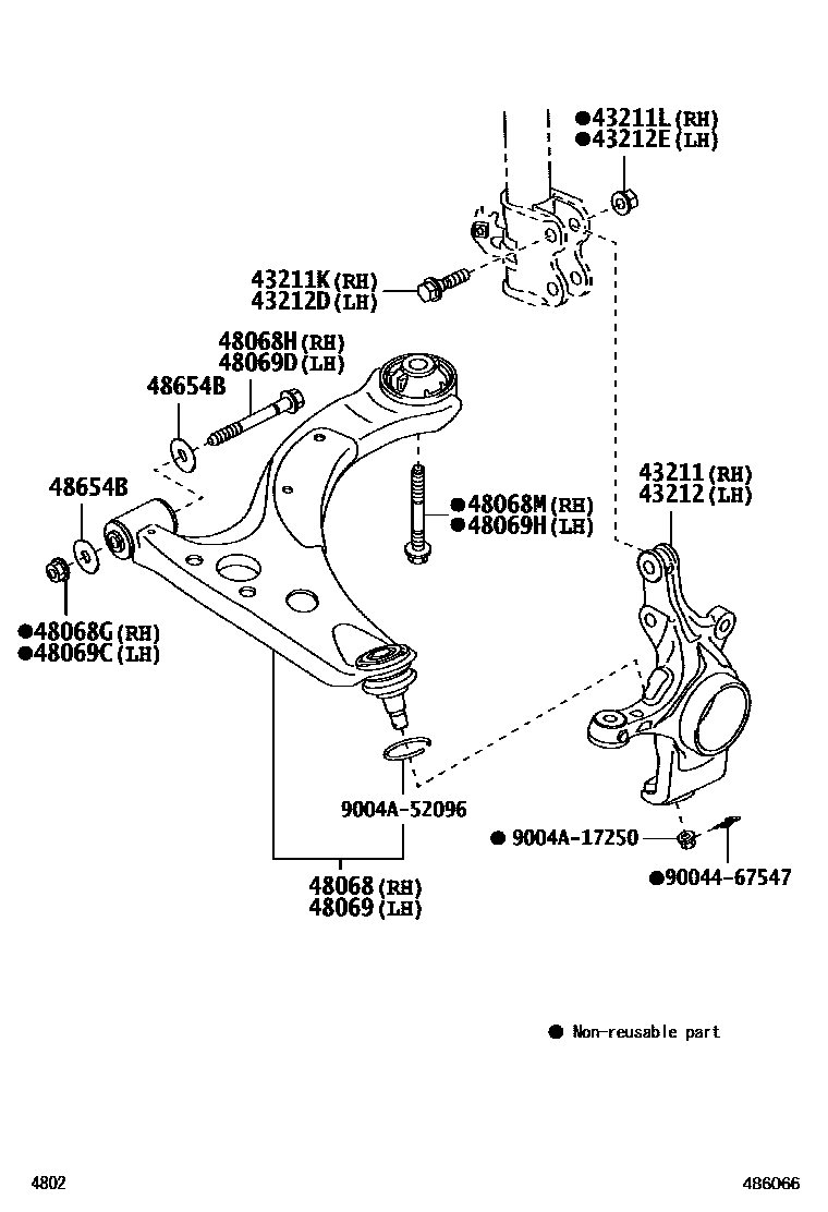 4802 — FRONT AXLE ARM & STEERING KNUCKLE