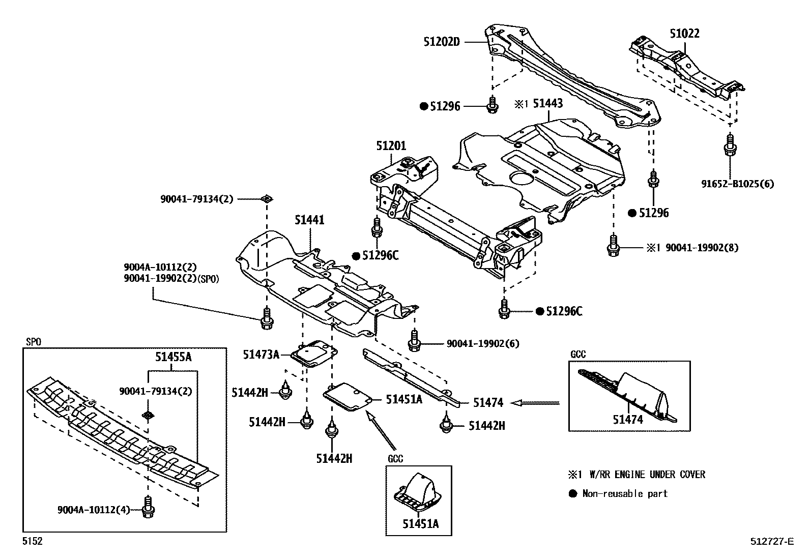 5152 — SUSPENSION CROSSMEMBER & UNDER COVER