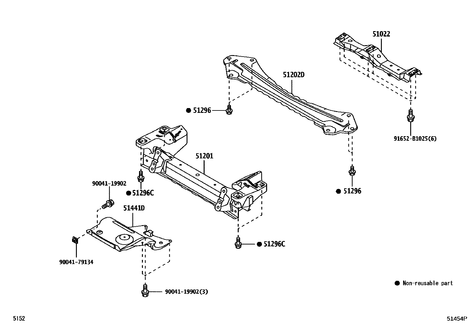 5152 — SUSPENSION CROSSMEMBER & UNDER COVER