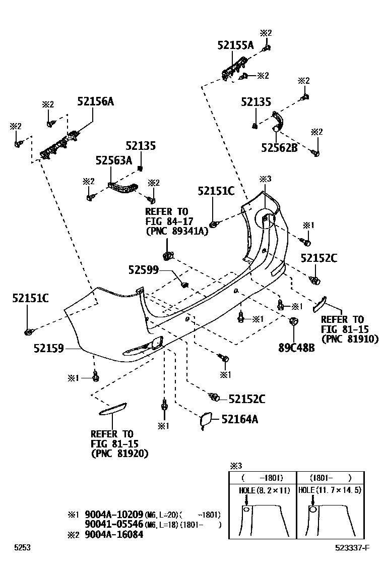 5253 — REAR BUMPER & BUMPER STAY