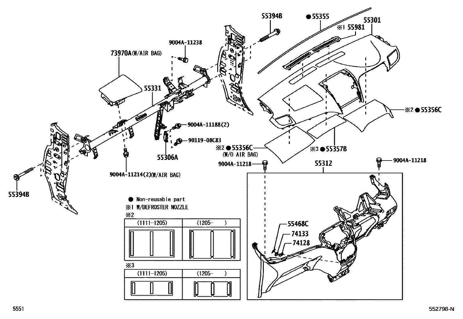 5551 — INSTRUMENT PANEL & GLOVE COMPARTMENT